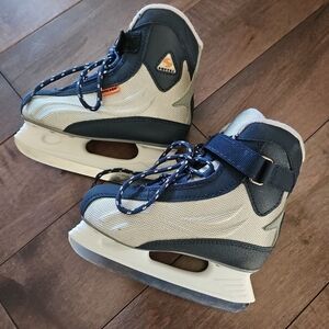 SOFTEC JACKSON ICE SKATES SZ 11J GUARDS GRAY BLUE WHITE / Youth, Girls‎